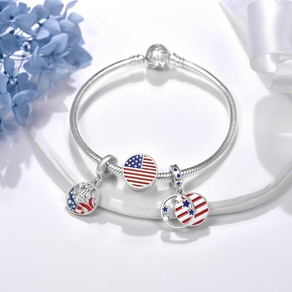 Christmas Charms Fit Pandora, 925 Sterling Silver Enamel Bracelet - Picture 7 of 7